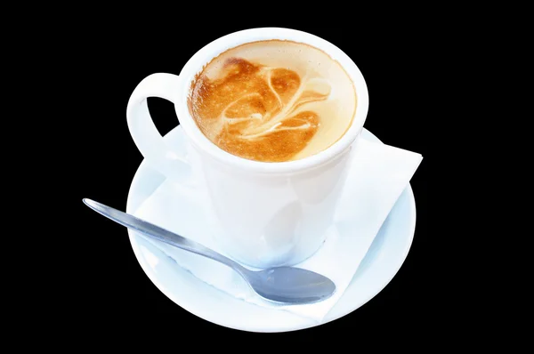 Молочна кава в чашці — стокове фото
