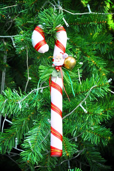 Candy cane christmas ornament — Stock Photo, Image