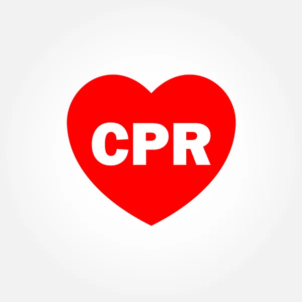 Hart pictogram met cpr teken — Stockvector