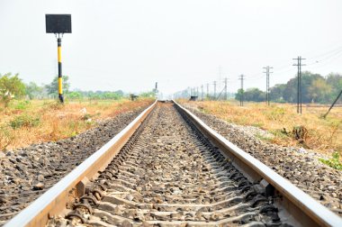 Demiryolu kırsal sahne