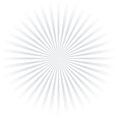 White and gray ray sunburst style abstract background clipart