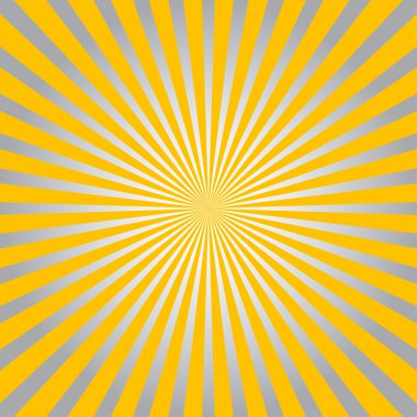 renkli parlak sarı ve gri ray sunburst tarzı soyut geri