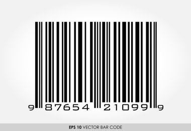 UPC barcode with 12 digits clipart