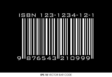 ISBN barcode for books clipart