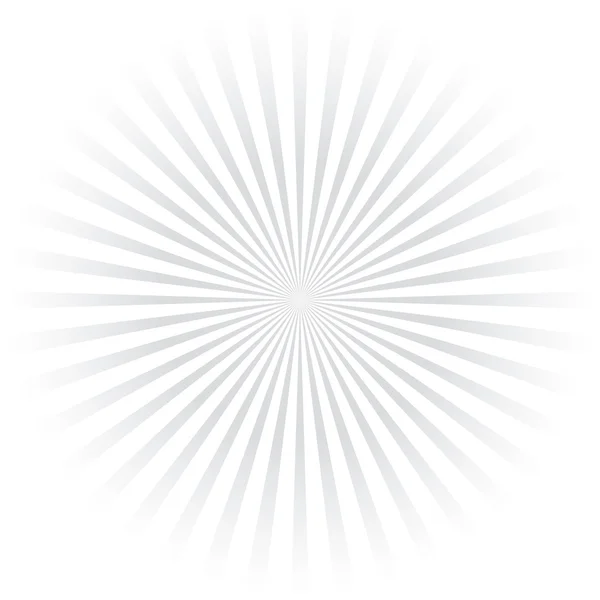 Bianco e grigio raggio sunburst stile astratto sfondo — Vettoriale Stock