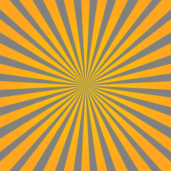 Colorido amarillo y gris rayo sunburst estilo abstracto fondo — Vector de stock