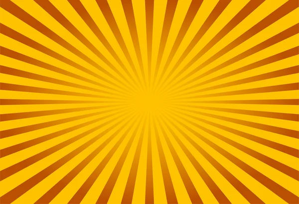 Colorful yellow and brown ray sunburst style abstract background — Stock Vector