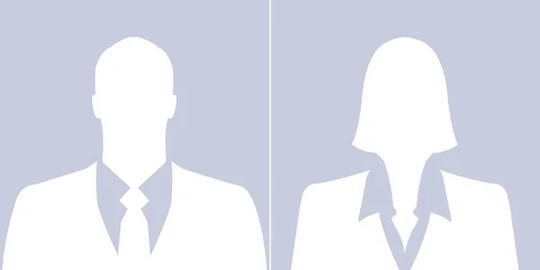 Conjunto de imágenes de perfil avatar hombre de negocios y mujer de negocios — Vector de stock