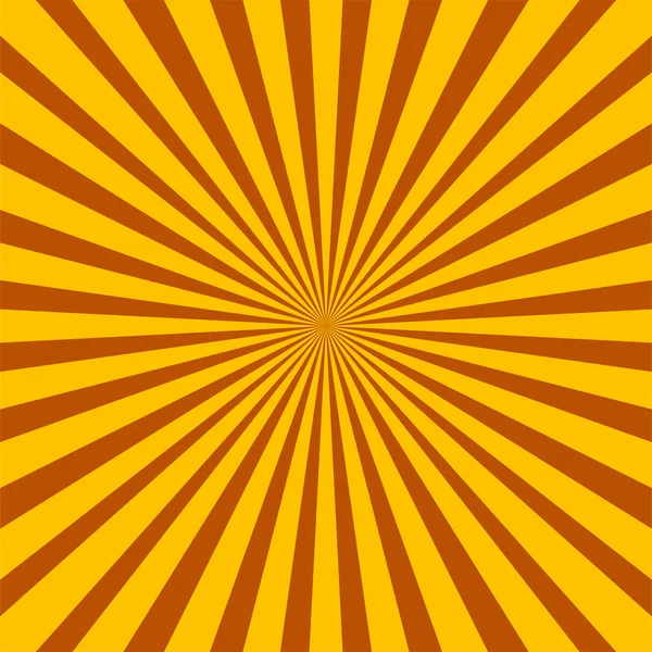 Bunte gelbe und braune Strahlen Sunburst-Stil abstrakten Hintergrund — Stockvektor