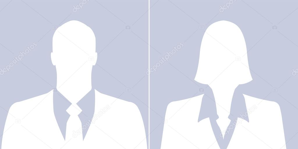 Set of businessman and businesswoman avatar profile pictures