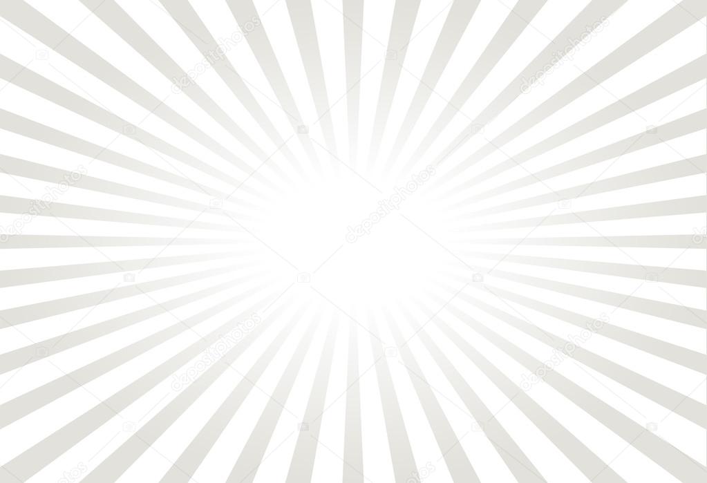 White and gray ray sunburst style abstract background