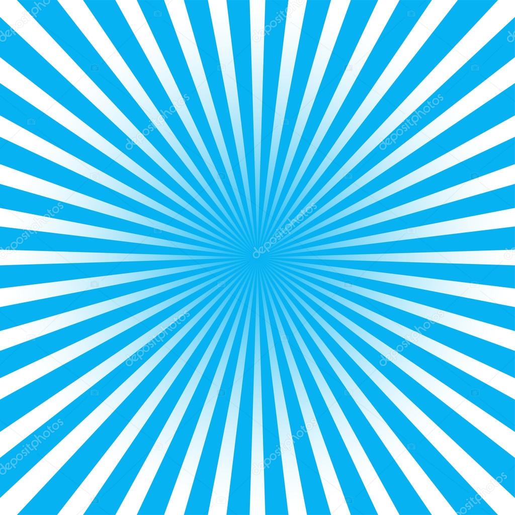 Colorful blue ray sunburst style abstract background