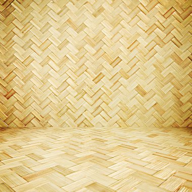 Wicker texture room as background