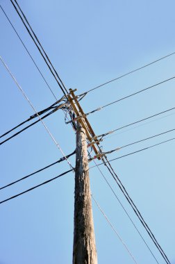eski ahşap elektrik yazı