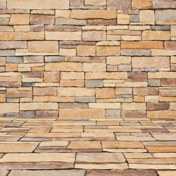 Stone brick texture room — Stock Photo, Image