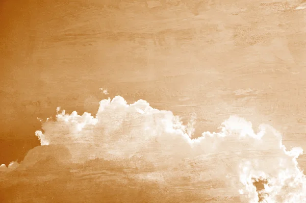 Retro style picture of sky and clouds - sepia effect — Stock Photo, Image