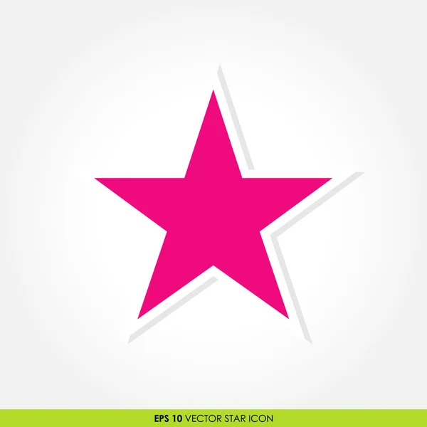 Colorido icono vectorial estrella rosa — Archivo Imágenes Vectoriales