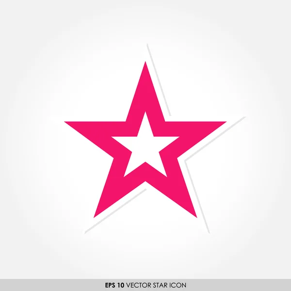 Colorido icono vectorial estrella rosa — Archivo Imágenes Vectoriales