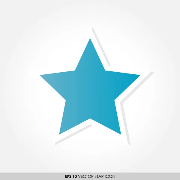 Blue star vector icon — Stock Vector