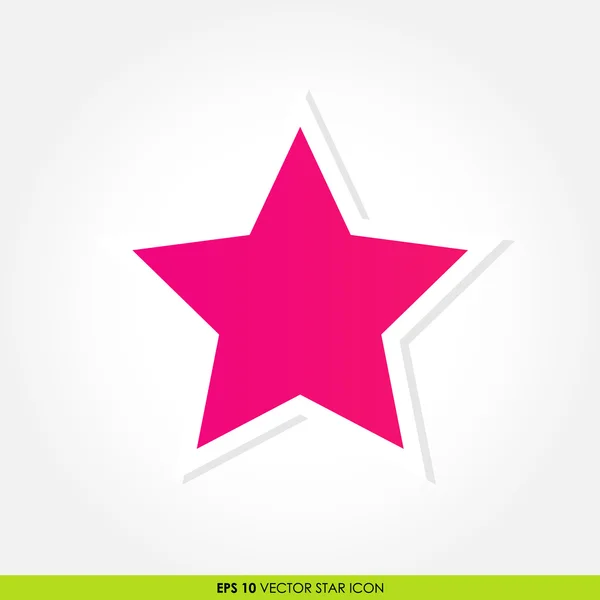 Ícone de vetor estrela rosa colorido —  Vetores de Stock