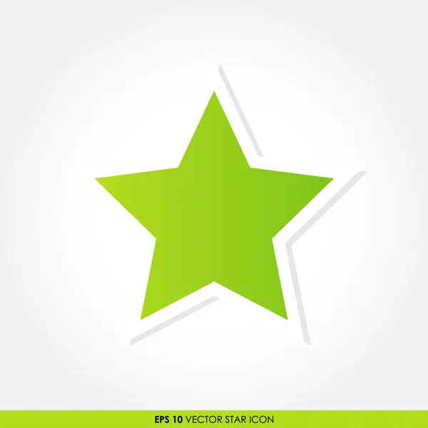 Green star vector icon — Stock Vector