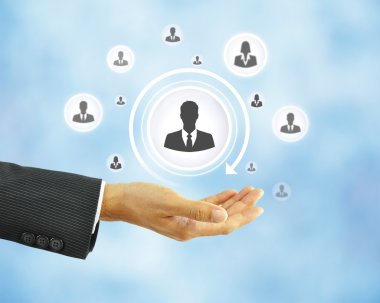 işadamı simgesi - insan kaynakları kavramı holding el 