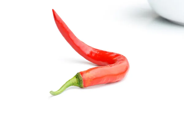 Red Thai chili on white background — Stock Photo, Image