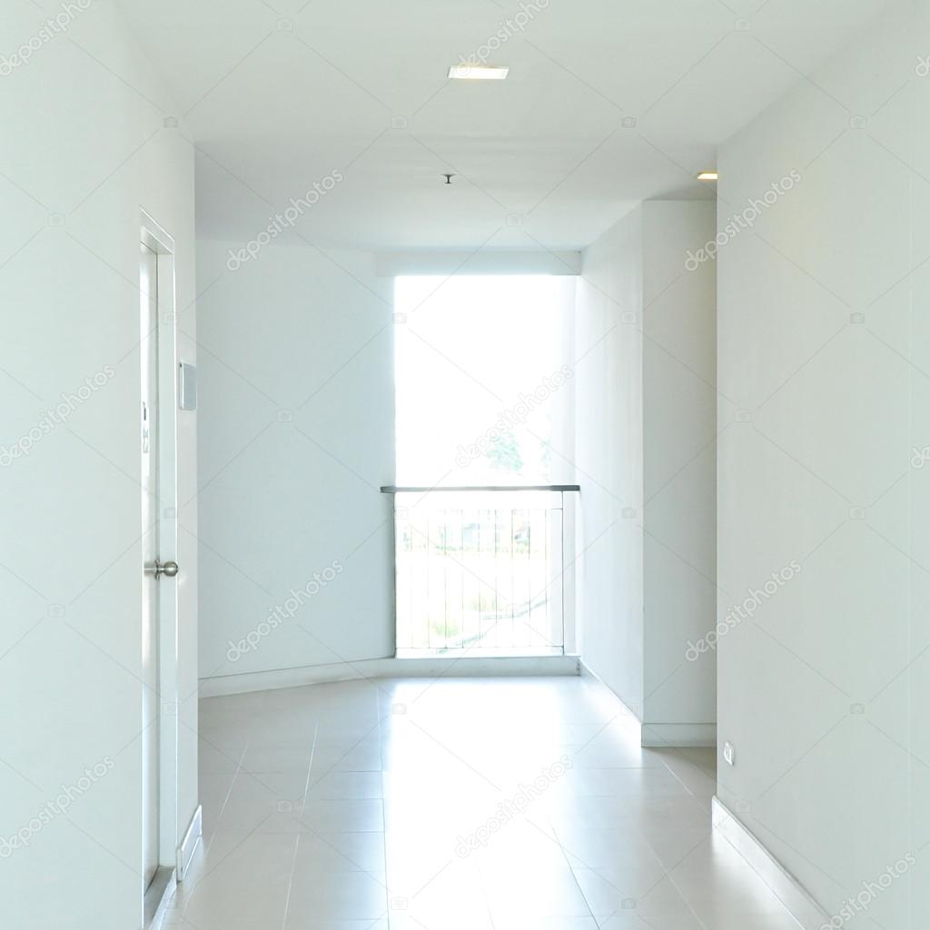 White hallway or corridor
