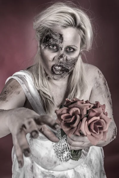 Zombie meisje — Stockfoto