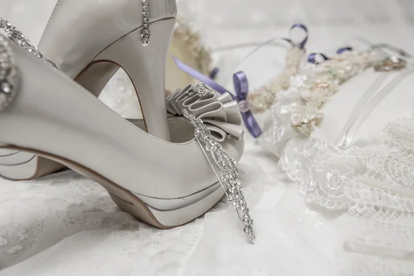 Bruids schoenen en accessoires — Stockfoto