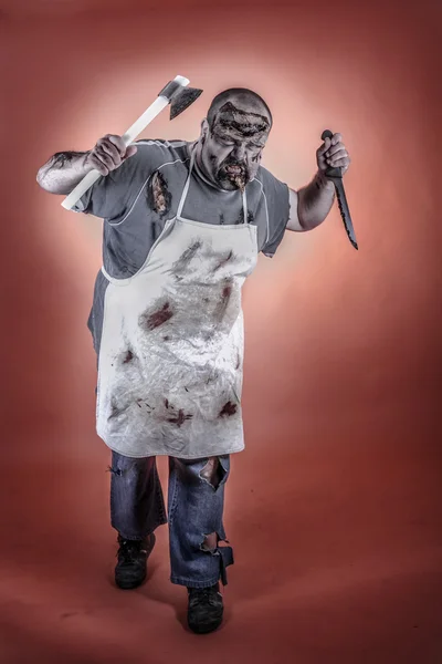 Kasap zombi — Stok fotoğraf