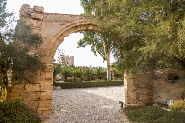 Jardins e fontes de La Alcazaba — Fotografia de Stock