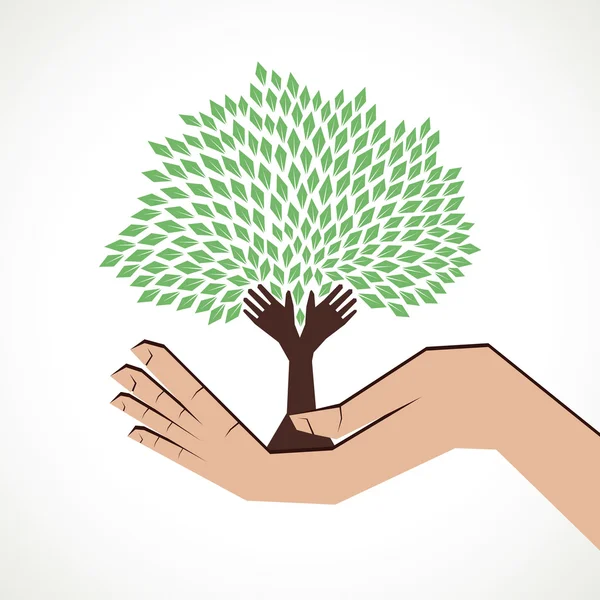 Guardar concepto de árbol — Vector de stock