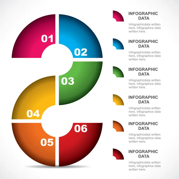 Αφηρημένο σχήμα πολύχρωμο infographic — Διανυσματικό Αρχείο