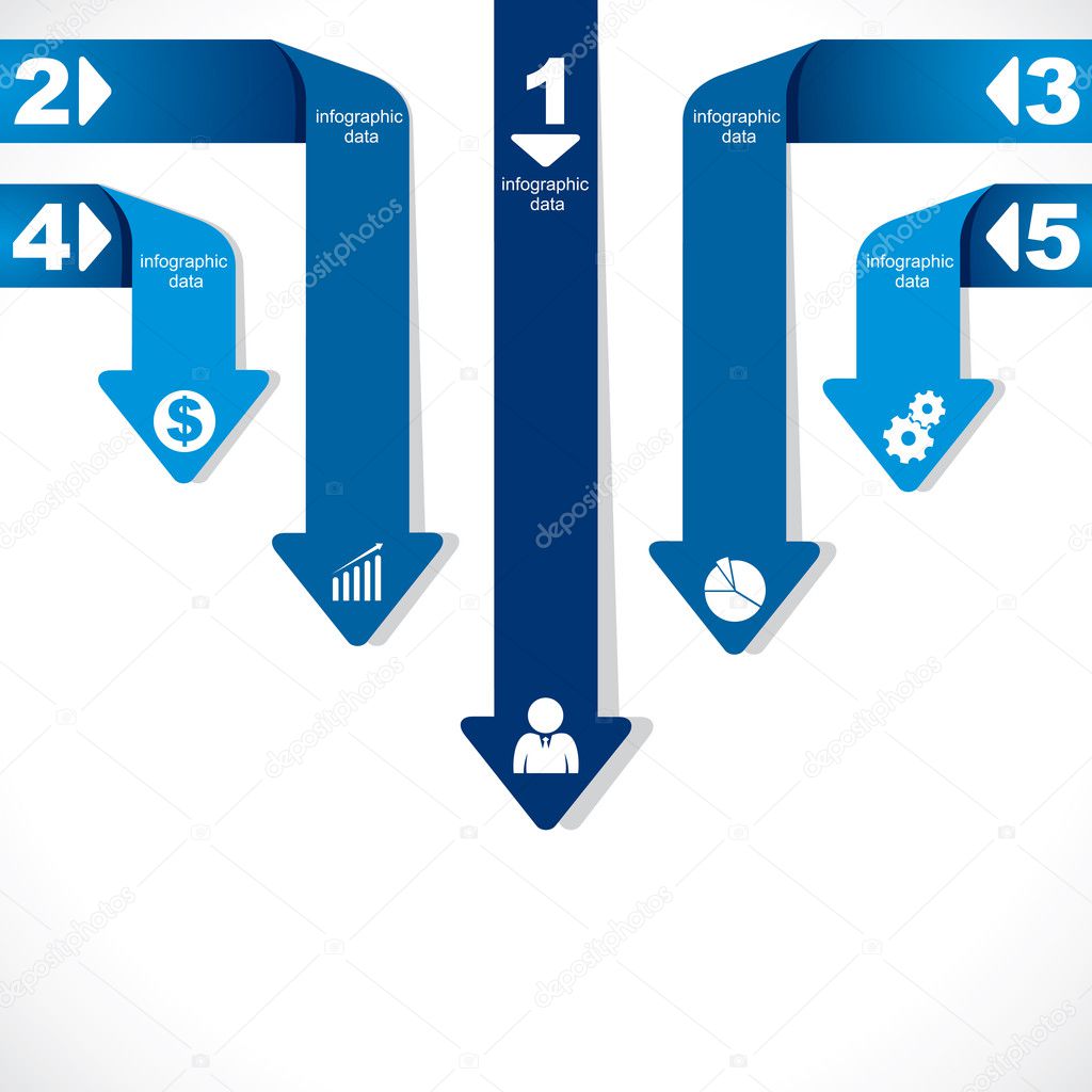 blue arrow infographic concept
