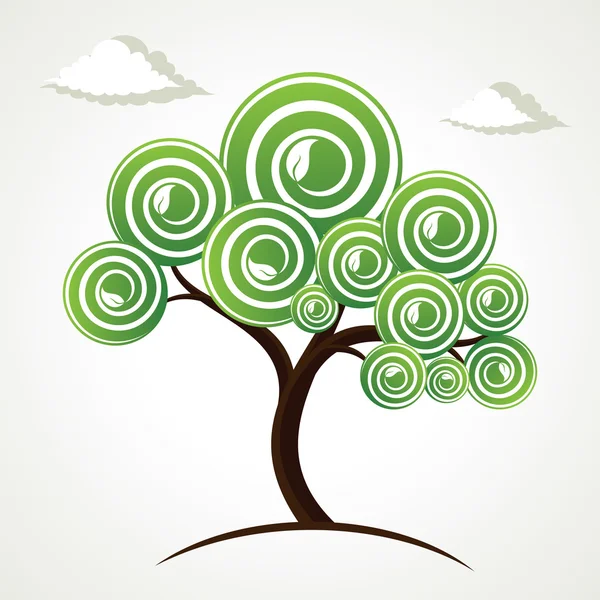 Kreativní Zelený strom — Stockový vektor