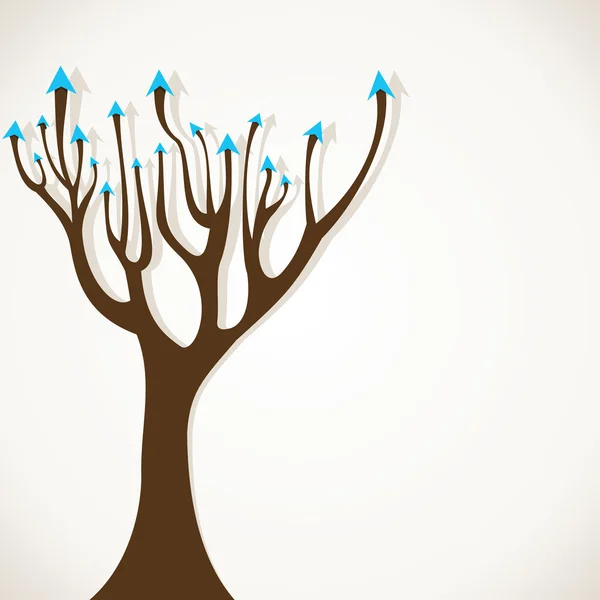 Creative arrow tree — Stock Vector