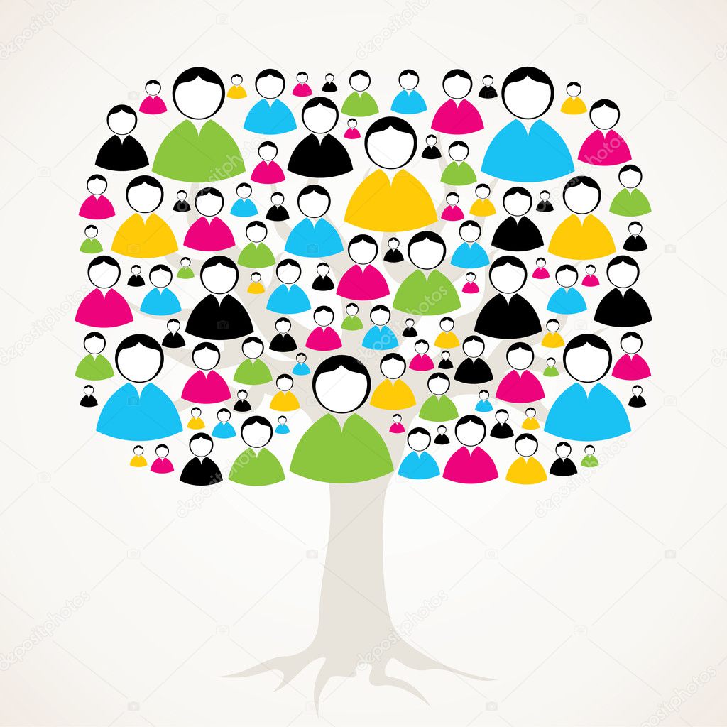 Colorful social media network tree Stock Vector Image by ...