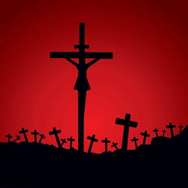 Jesus Christus roter Hintergrund — Stockvektor