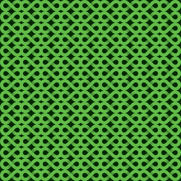 Infinity şekli yeşil desen — Stok Vektör