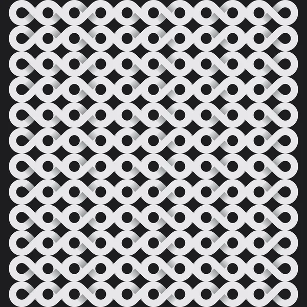 Forma infinita patrón blanco y negro — Archivo Imágenes Vectoriales