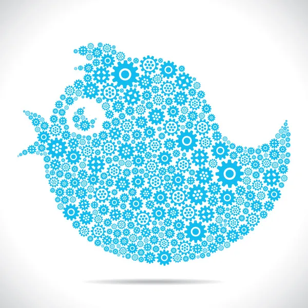 Tweet pájaro Vector de stock