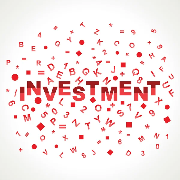 Parola d'investimento — Vettoriale Stock