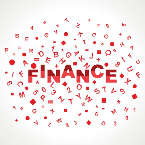 Slovo finance — Stockový vektor