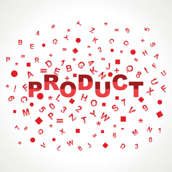 Slovo produktu — Stockový vektor