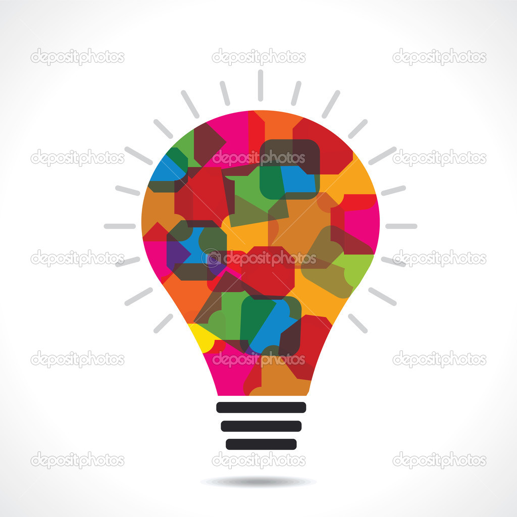 Colorful square bulb background