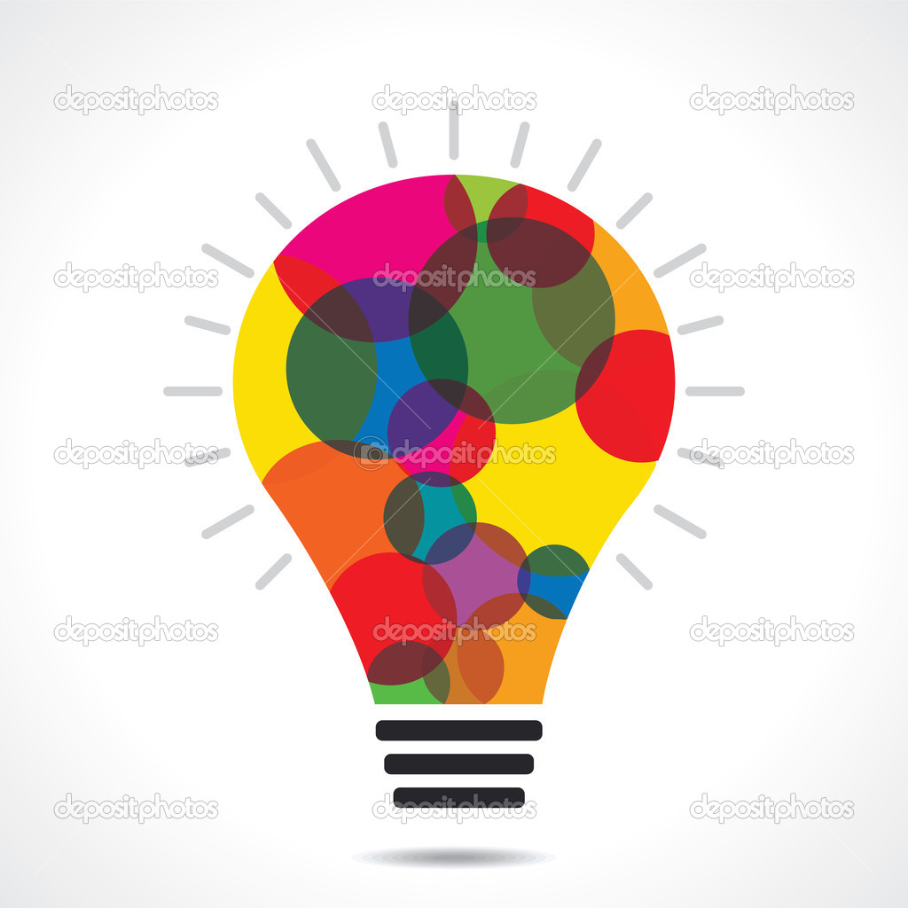 Colorful circle bulb background