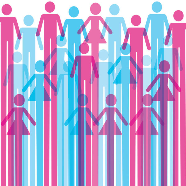 Группа красочных мужских и женских икон
