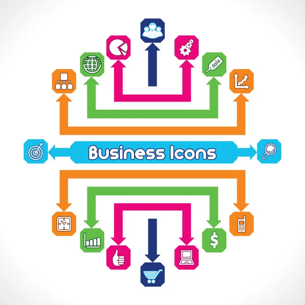 Набір бізнес іконок — стоковий вектор