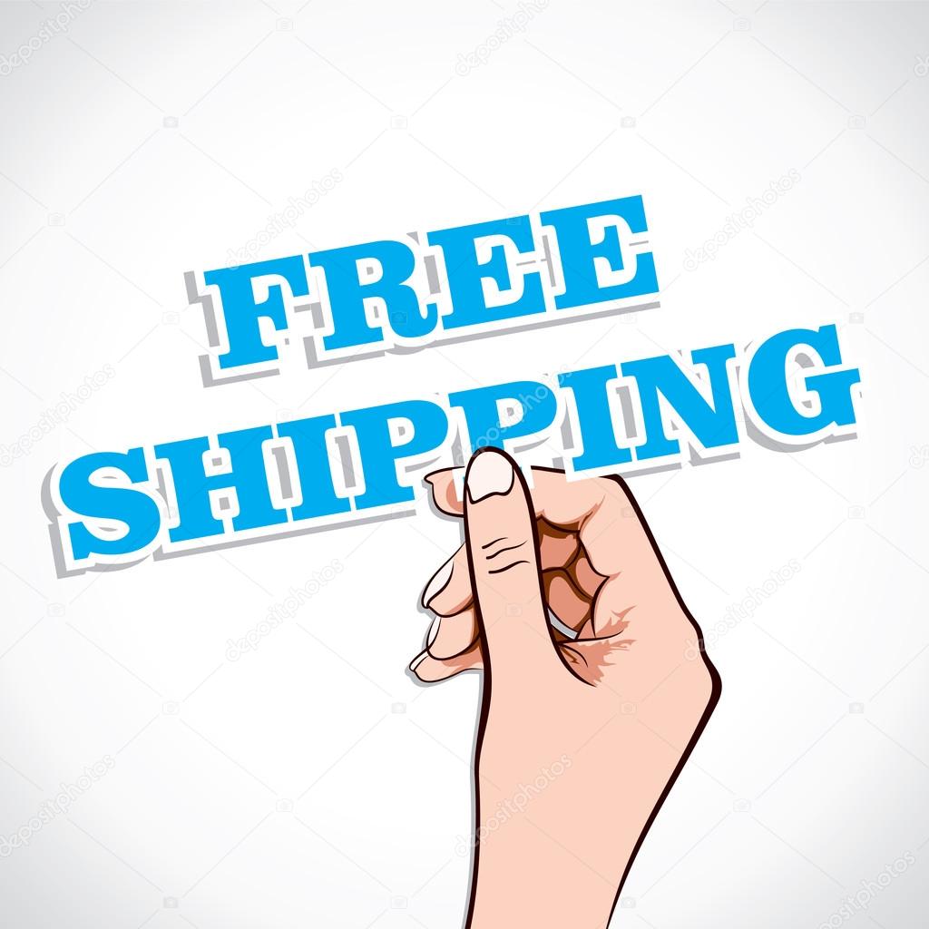 Free Shipping in hand